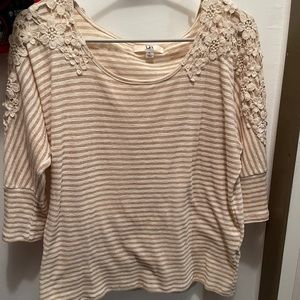 3/4 Tan Stripe Shirt